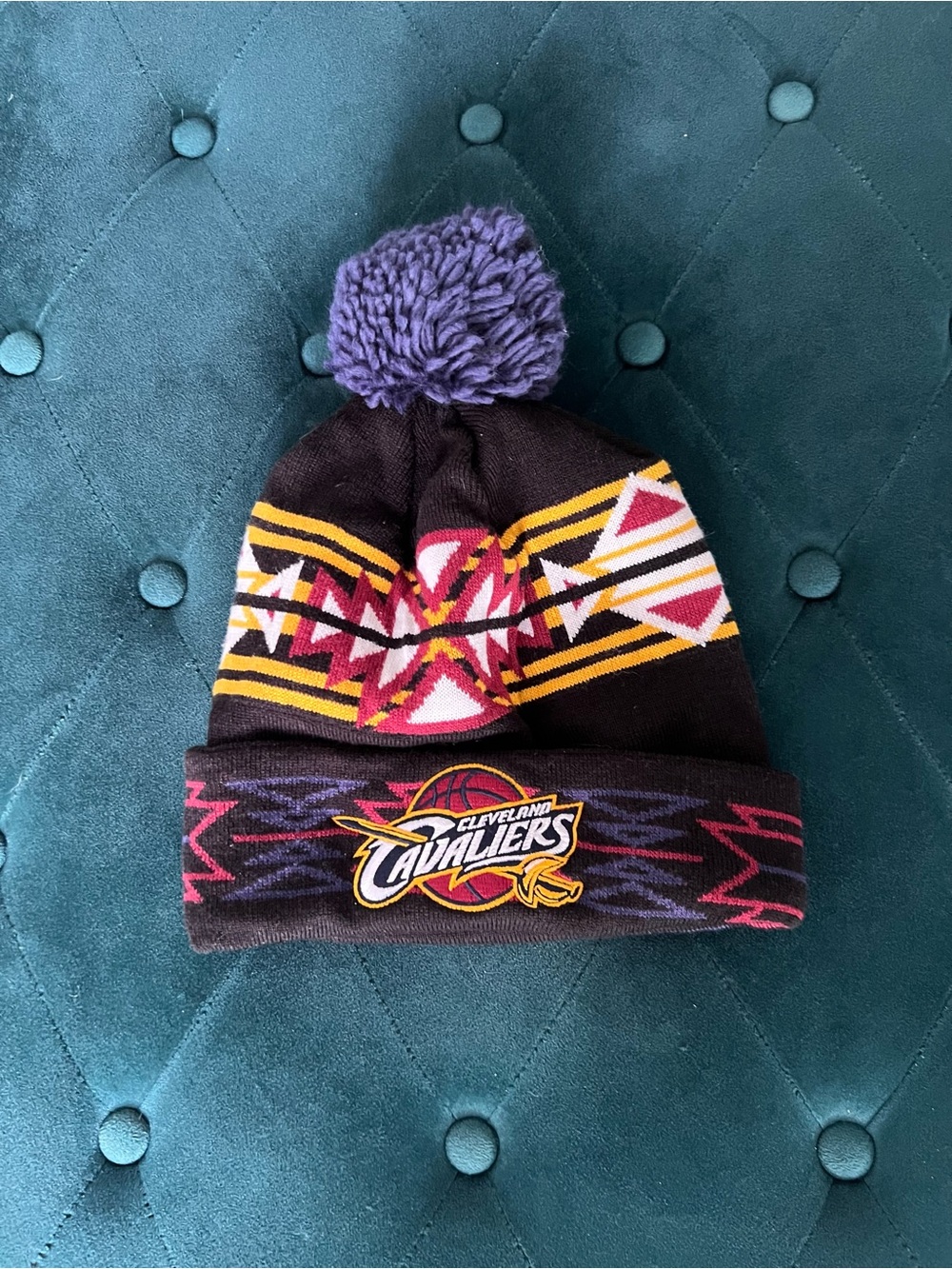 Mitchell & Ness Vintage Cleveland Cavaliers Native American Beanie NBA O/S Rare